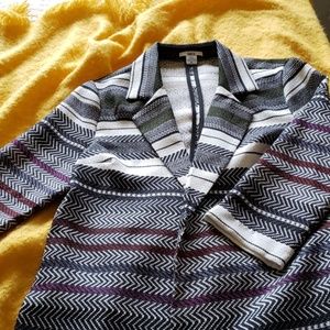 Bar III Multi Colored Knee Length Light Jacket